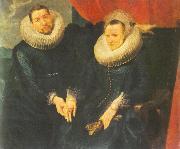 DYCK, Sir Anthony Van Portrait of a Married Couple dfh Norge oil painting reproduction